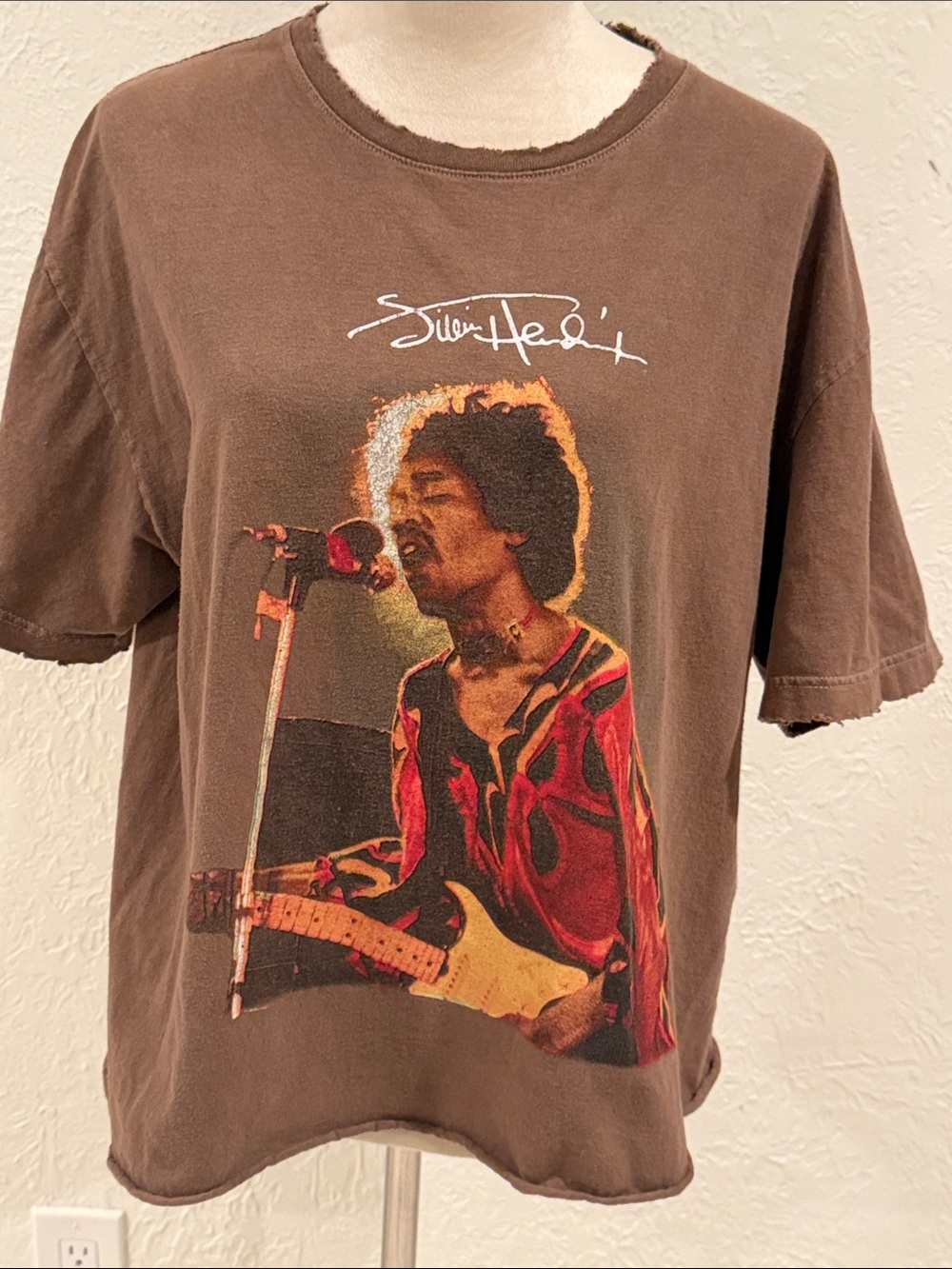 Authentic Hendrix Short Sleeve Tee - Signature Stage Print size XL Jimi